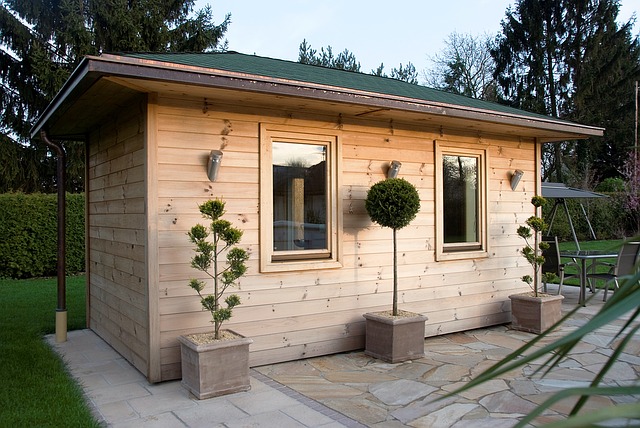 venkovní dřevěná sauna